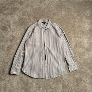 BANANA REPUBLIC MULTI- COLOURED STRIPED BUTTON-UP SHIRT